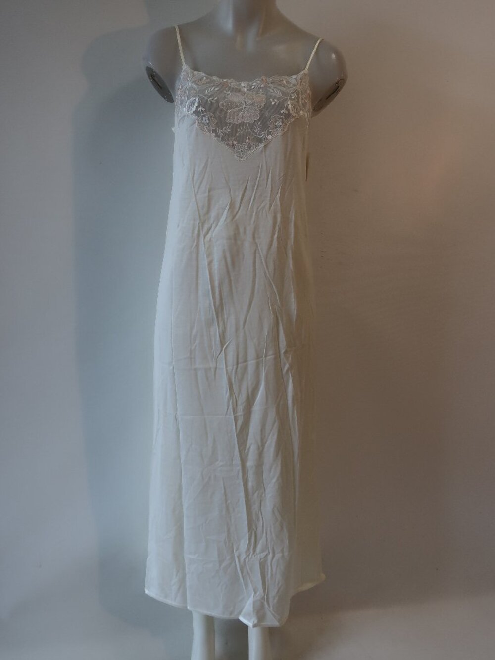 NWT Womens Hanro Cream (Item- 33) Cotton Floral Lace Nightgown S